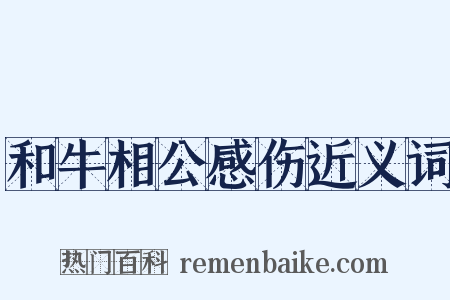 和牛相公感伤近义词是什么意思的图片